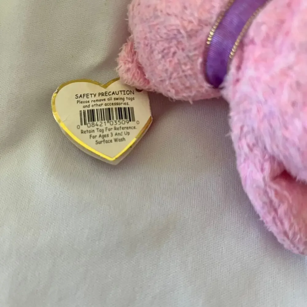 Ty Basket Beanies Eggs Pink Mini Bear Ornament